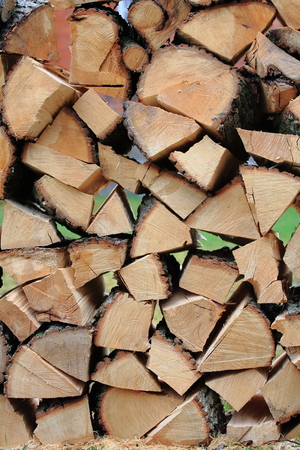 Wood pile for fireplaceの写真素材