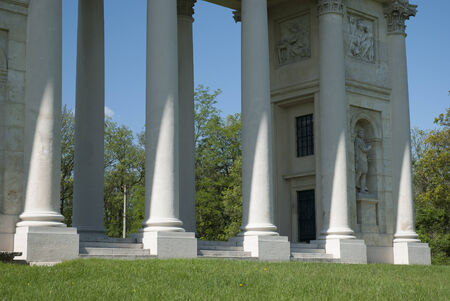 Columns of romantic historic sight in sunshine (colours)の写真素材