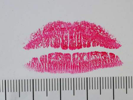 Trace of red lipsのeditorial素材