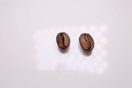 Roasted, aromatic coffee beans. Not ground.
