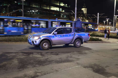 Police protection of the protest, women's strike, WrocÅaw, March 2021.のeditorial素材