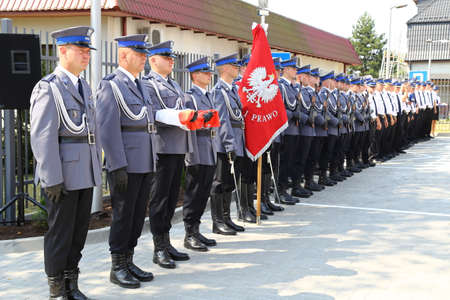Feast of the Polish policeman, ceremonial parade of the Polish police.のeditorial素材