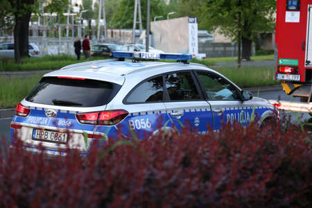 05.19.2021 wroclaw, poland, The action of the rescue services during the grog accident in WrocÅaw.のeditorial素材