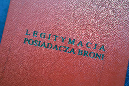 Polish firearms license - red booklet.