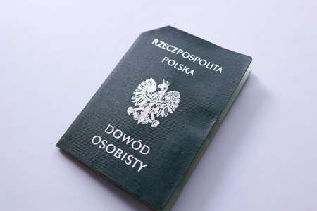 Old Polish ID card - green booklet.