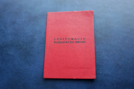 Polish firearms license - red booklet.