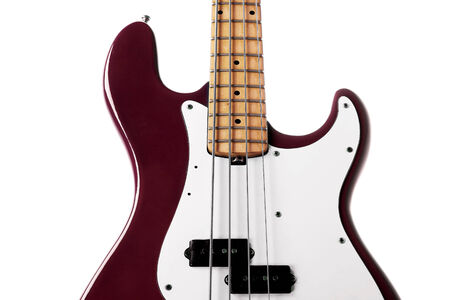 Red bass guitarの写真素材