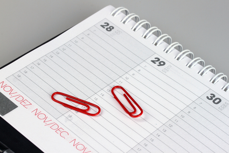 Notebook with staplesの写真素材