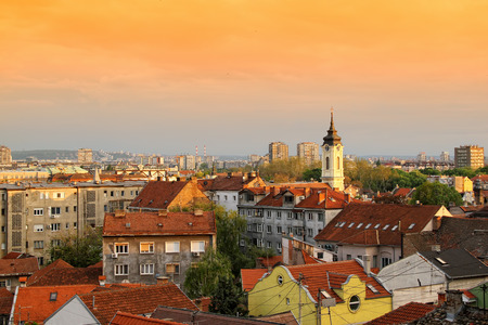 Panoramic view of Zemun, Belgrade,Serbiaの写真素材