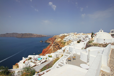 Beautiful town Oia ,Greek island Santoriniの写真素材