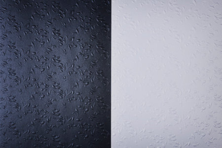 Textured background divided in half with black and white colorsの写真素材