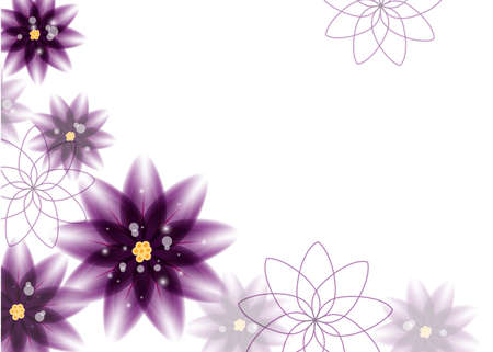 Vector floral background with purple flowers. Can be used as greeting cardのイラスト素材