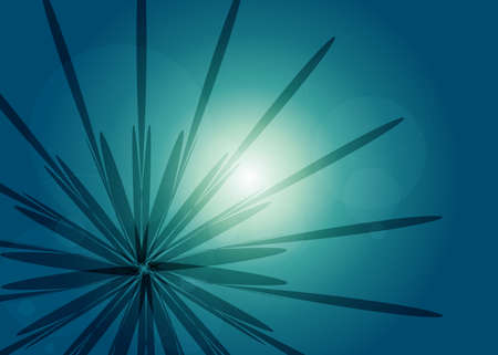 Abstract blue background with rays and shineのイラスト素材