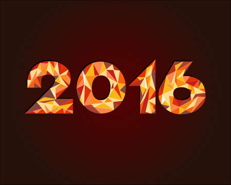 Happy New Year geometric colorful backgroundのイラスト素材