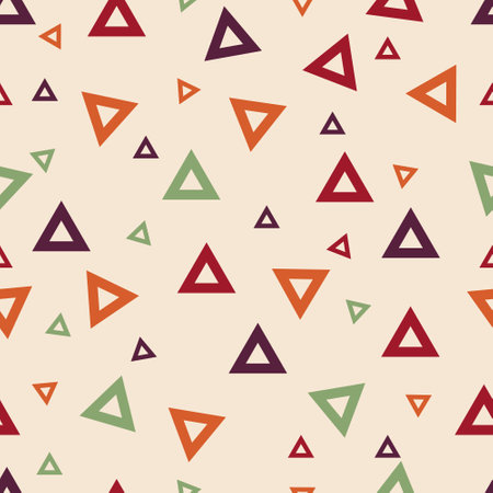 Simple vector illustration. Seamless design with triangles. Can be used as wrapping paper or textile pattern.のイラスト素材