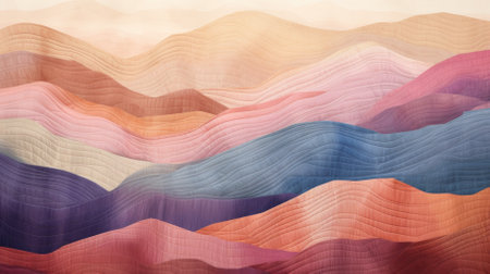 Abstract background of multi-colored mountains from lines and brush strokes. High quality photoの素材