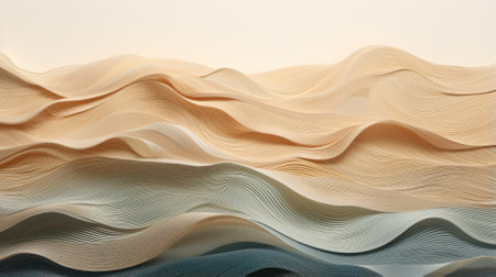 Abstract stylized background of mountains in wave shape. High quality photoの素材