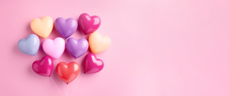 Bright balls on a pink background with copyspace. High quality photoの写真素材