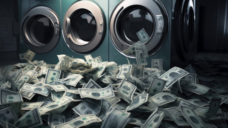 Money laundering concept, financial fraud. High quality photoの写真素材