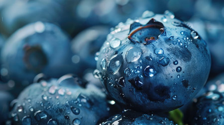 Ripe and fresh blueberries close up. High quality photoの写真素材
