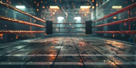 Empty boxing ring. High quality photoの素材