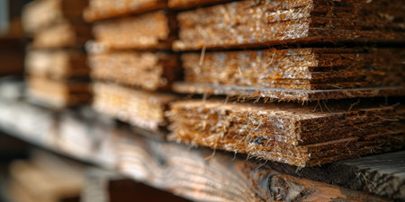 Pressed wood fiber in panels. High quality photoの素材