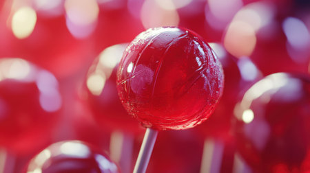 Colorful Swirled Lollipops and Round Hard Candies with Striped Patterns in Assorted Bright Colors. High quality photoの素材