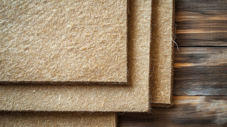 Compressed Hemp Fiber Panels for Thermal Insulation. High quality photoの素材