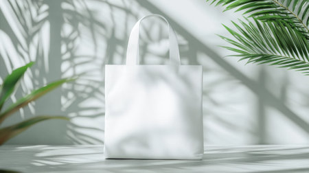 Mockup of white cotton eco tote bag. High quality photoの素材