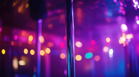 Close-up of pole in nightclub. High quality photoの素材