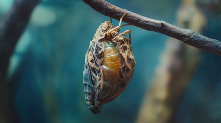 Macro Shot of a Butterfly Pupa in Cocoon. High quality photoの素材