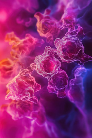CloseUp of Cancer Cells in the Human Body. High quality photoの素材