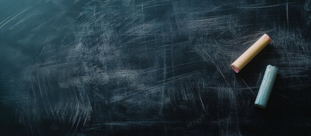 Blackboard with Chalk Close Up. High quality photoの素材