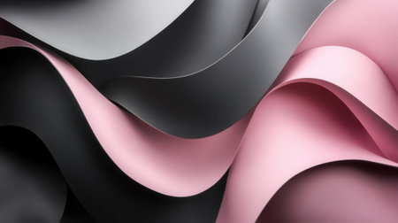 Abstract Monochrome Gray Pink Background with Smooth Lines. High quality photoの素材