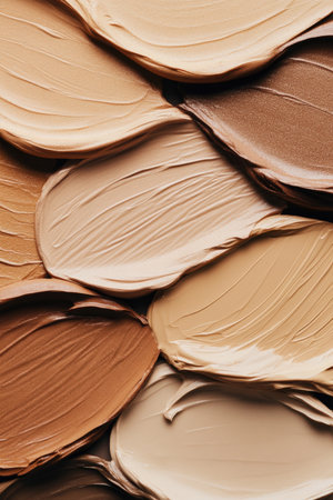 Group of Makeup Base Samples Makeup Base Texture. High quality photoの素材