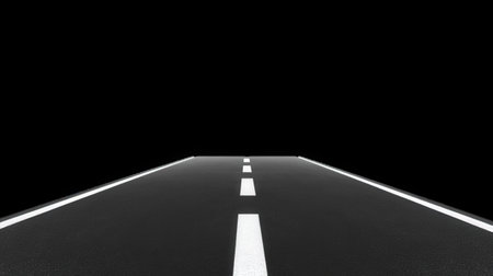 Open Road Stretching to the Horizon on Transparent Background. High quality photoの素材