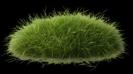 Juicy Green Grass Isolated on Transparent Background. High quality photoの素材