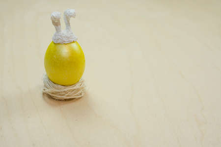 Spring festival when the family gets together to dye eggs in different colors.の写真素材