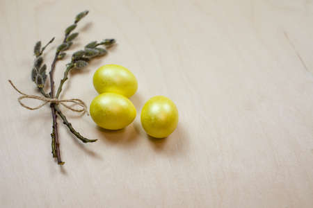 Spring festival when the family gets together to dye eggs in different colors.の写真素材