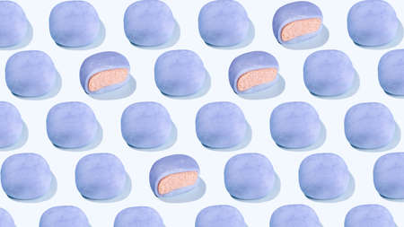 Tools and accessories for DIY jewelry in the workplace. Flat lay on blue cyan background. Creative flat lay, square top view. DIY craft hobby, homemade workshop. Making handmade gifts for friendsの写真素材