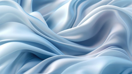 Delicate silk satin fabric. Elegant background with space for design. Flat lay, table top view. Perfect for baby-related themes or special occasions. Wide web banner. copyspace. Generative AI.の素材