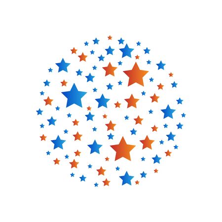 circle of stars on a whiteのイラスト素材