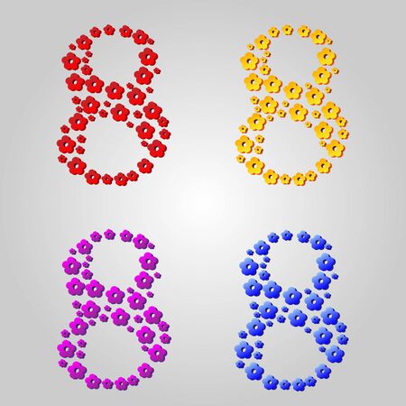 Vector womens day background. Setのイラスト素材