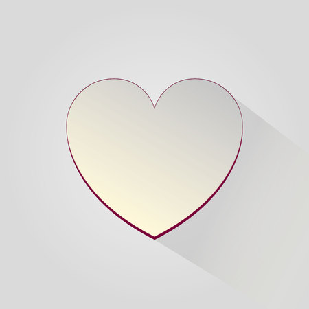 Paper heart Backgroundisolated on white backgroundのイラスト素材