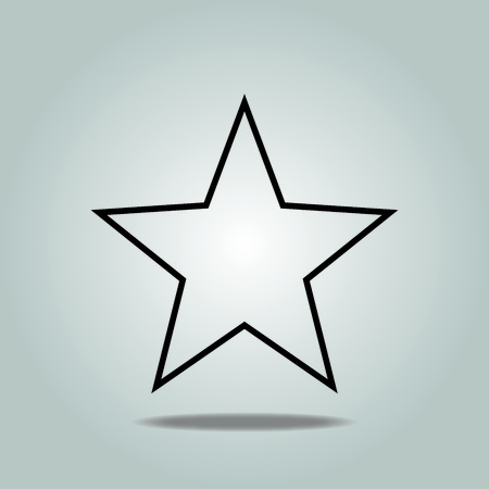 black star isolated on white background.Vector illustrationのイラスト素材