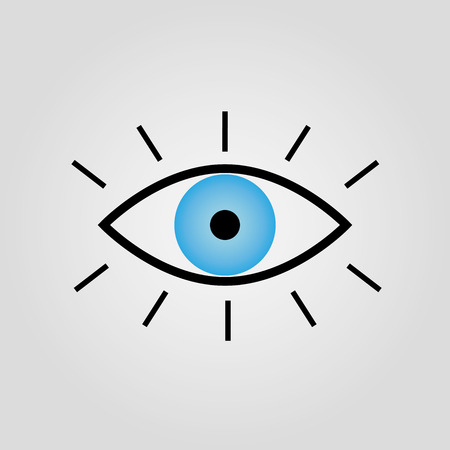 blue eye icon vector.Vector illustrationのイラスト素材