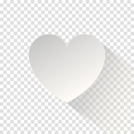 paper heart isolated on transparent backgroundのイラスト素材
