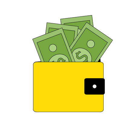 Wallet icon, modern flat designのイラスト素材