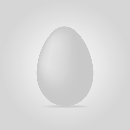 White Egg on a white backgroundのイラスト素材