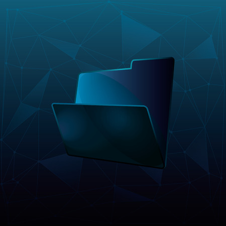 Open folder icon isolated. Vector illustration.のイラスト素材